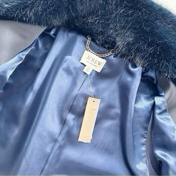 J.Crew Collection Faux Fur Topcoat in Stripe - Picture 13 of 14